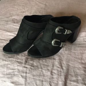 Open toe booties